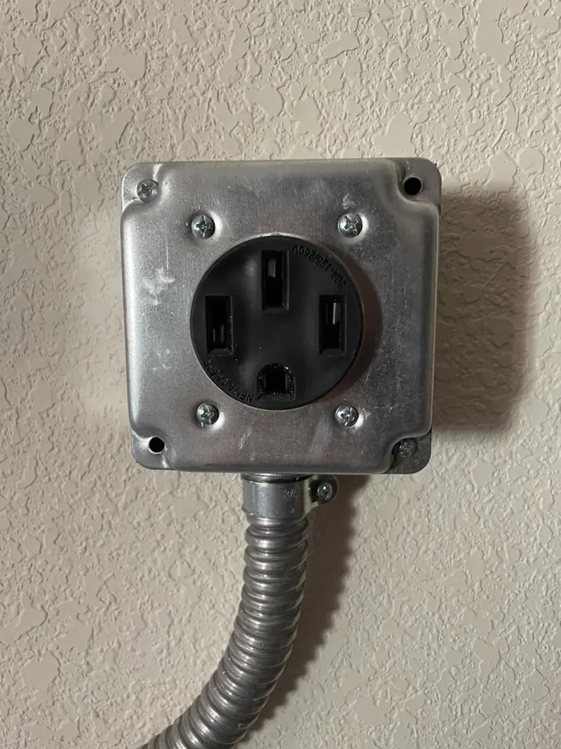 NEMA 14-50 outlet installed for Smart Home Electrical in Duvall