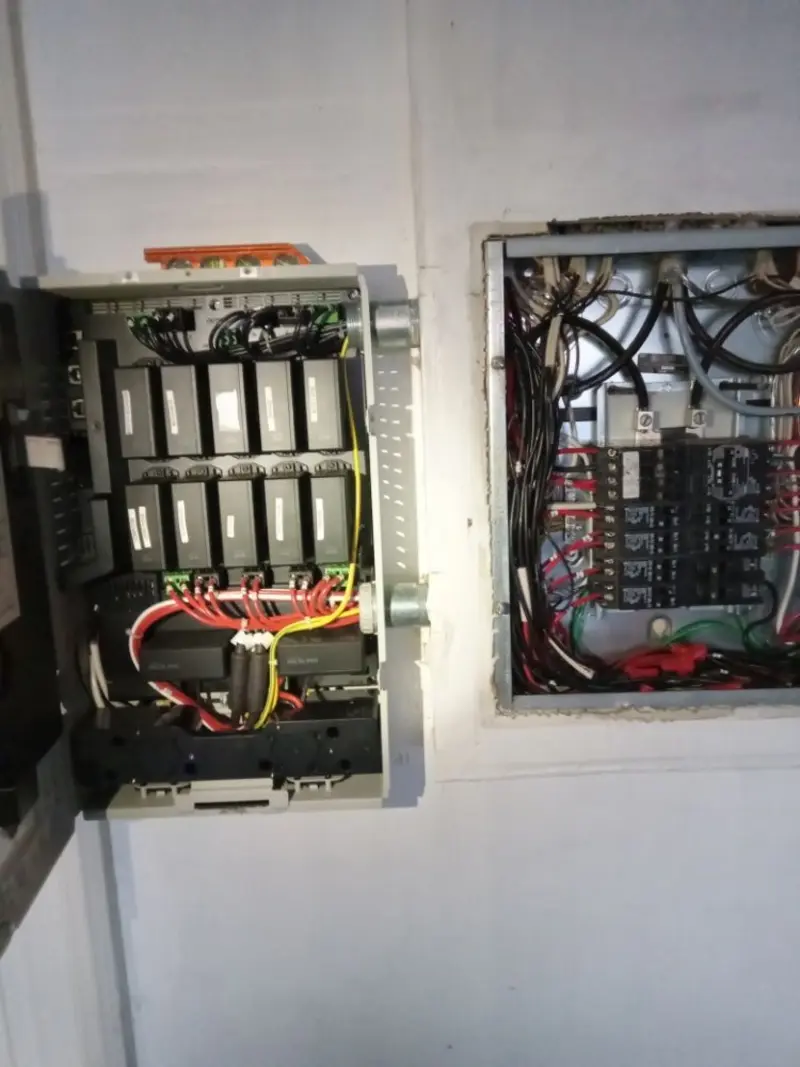 Electrical panel upgrade completed for Security Camera Wiring in Duvall
